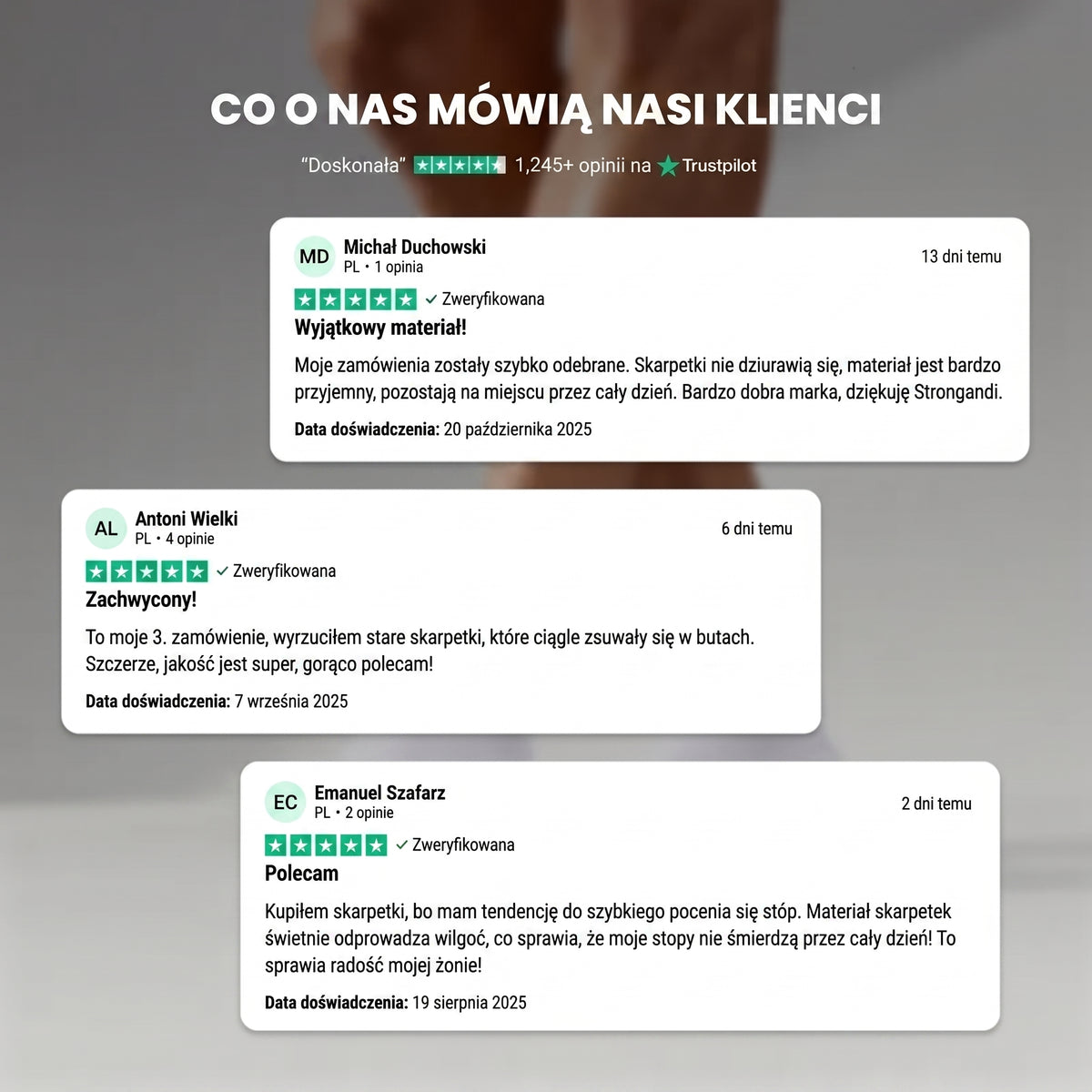 STRONGANDI | SKARPETKI  Z WYSOKIEJ JAKOŚCI WŁÓKNA BAMBUSOWEGO